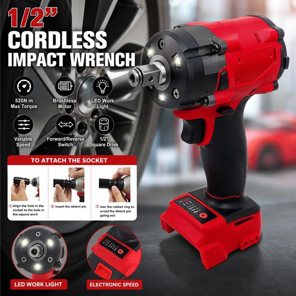 Milwaukee Drill M18 Fuel - Llave de impacto de alto torque