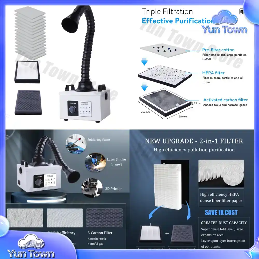 Industrial Laser Uses - Purificador de Humo Láser con Motor