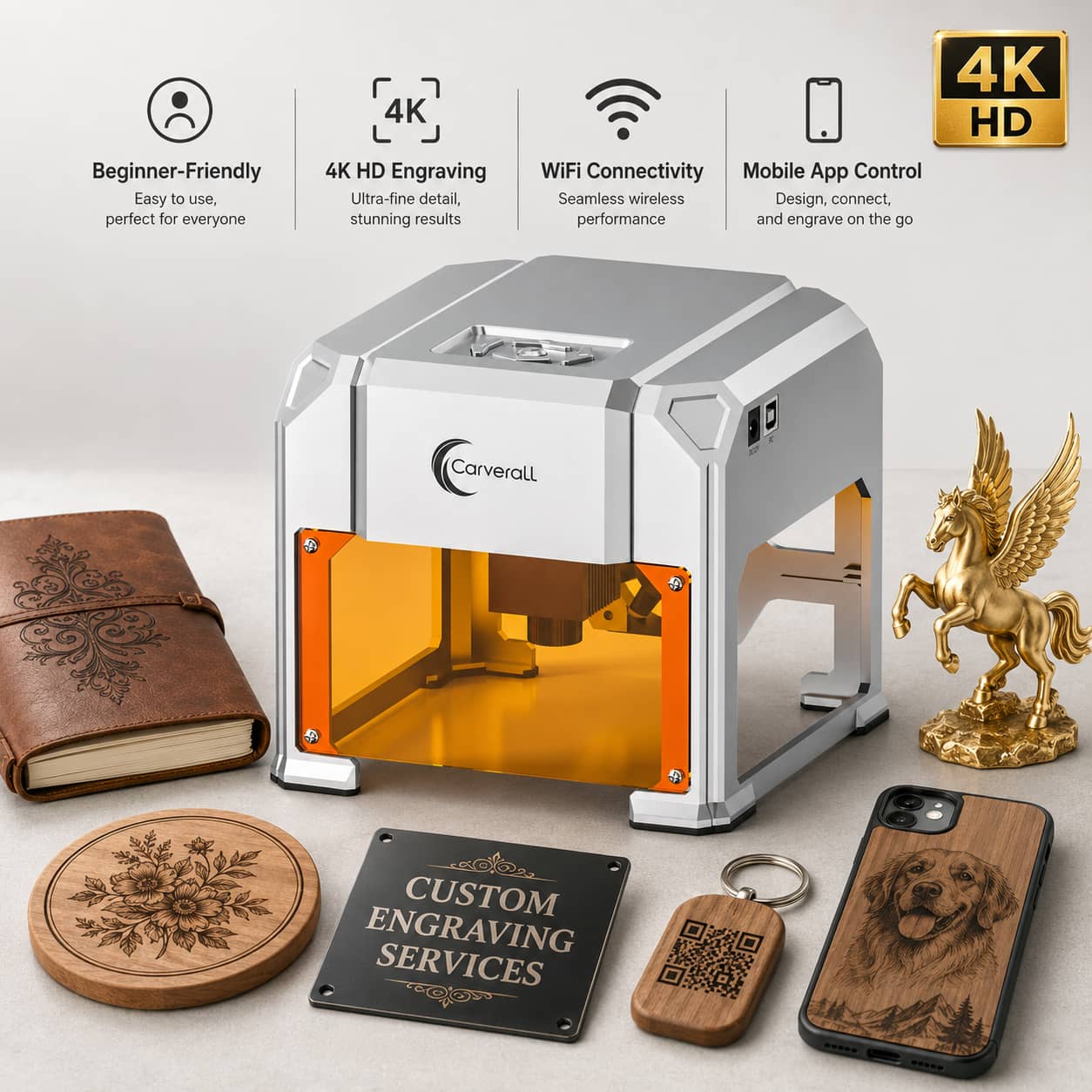 Industrial Laser Cutting Machine - Máquina de Grabado Láser Carverall, K4