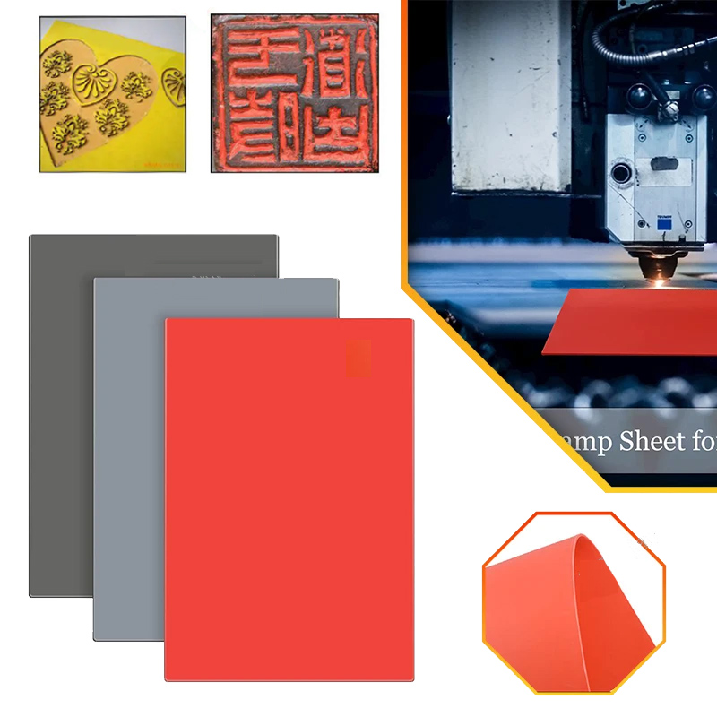 Industrial Laser Cutting Machine - Tapete de goma A4, material de
