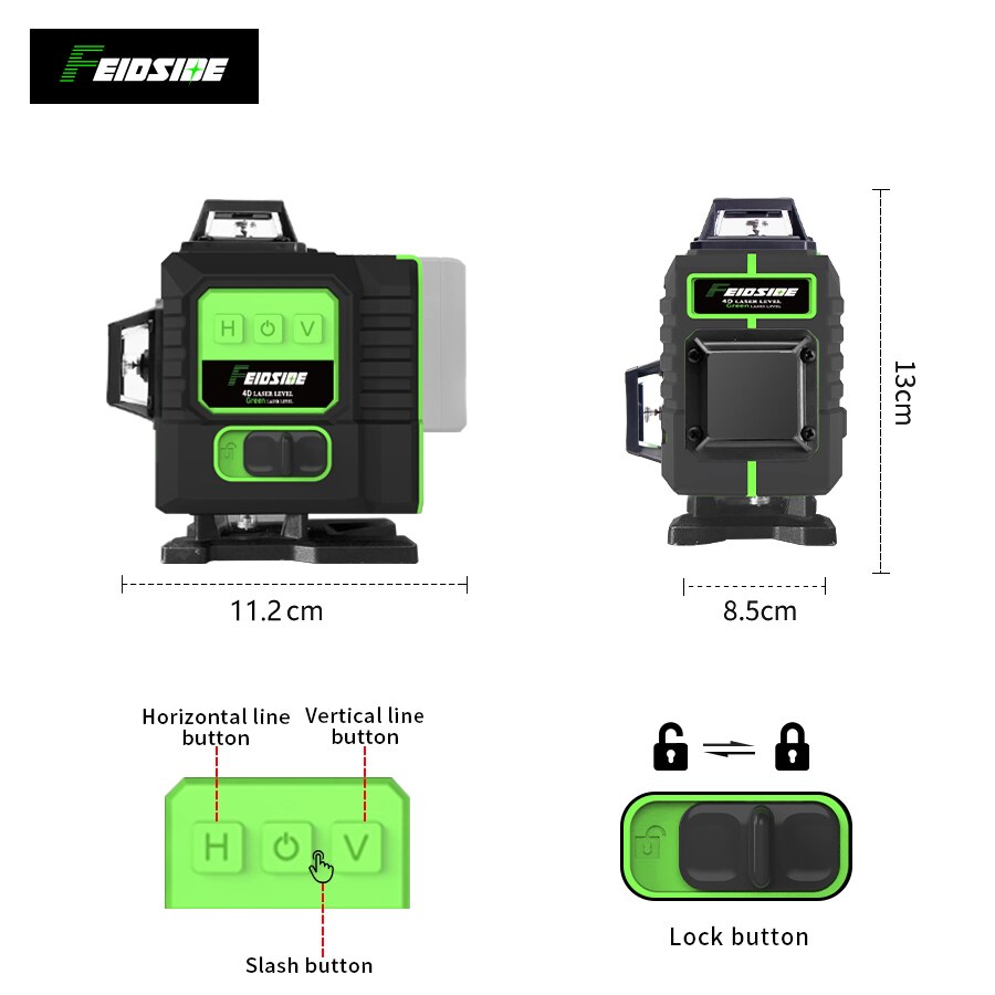 Nivel Láser Verde FEIDSIDE de  - Industrial Laser Pointer reseña y precio