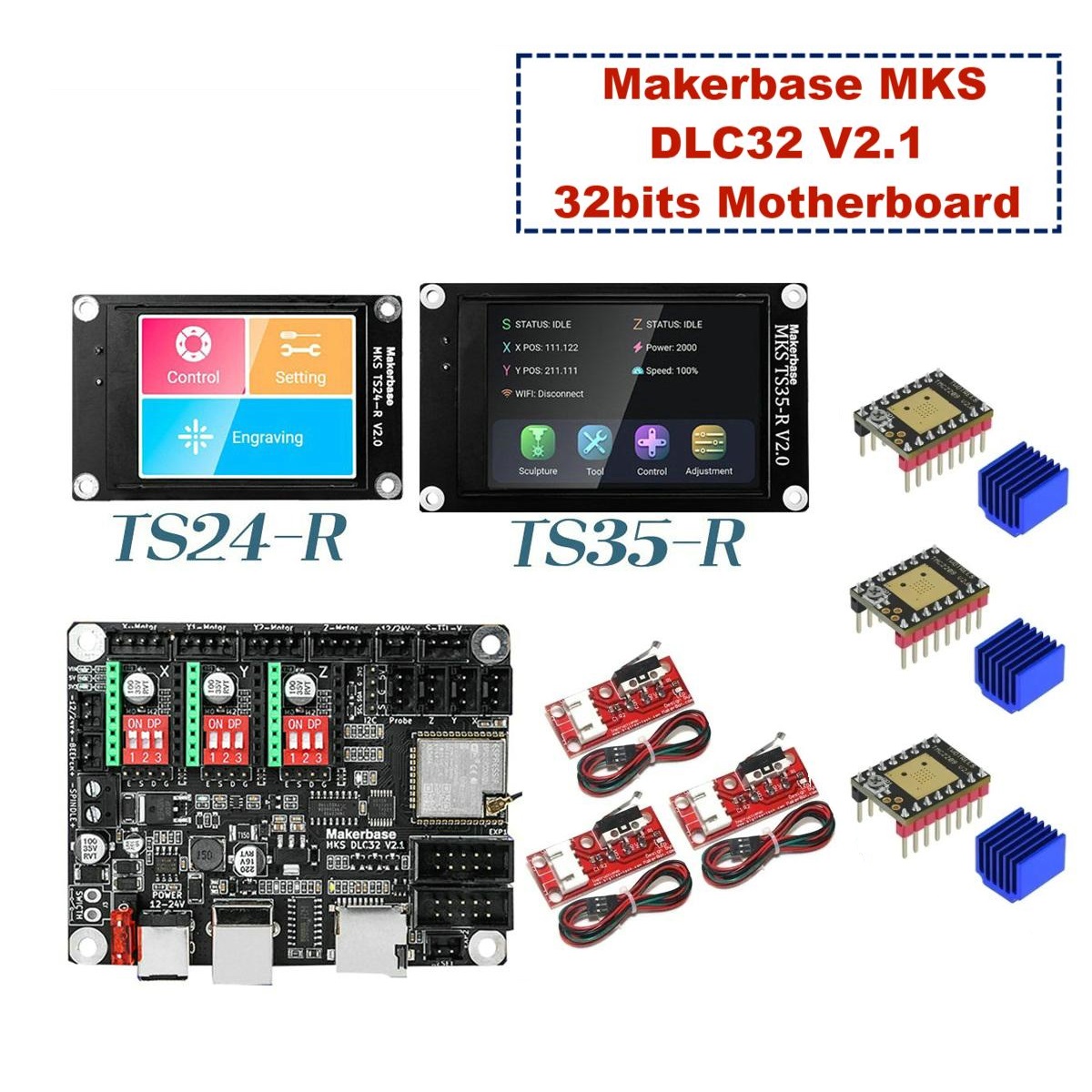 Makerbase-placa base MKS DLC32 - Industrial Laser Cutting Machine reseña y precio